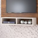 Ver imagem 3 de Painel p/TV até 42" Viero Jazz em MDF Imbuia e Off White