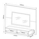Ver imagem 2 de Painel p/TV até 42" Viero Jazz em MDF Imbuia e Off White
