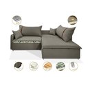 Ver imagem 3 de Sofá Valence Slim sem Caixa Premium 1,60m Softgel 33 Linho Cinza