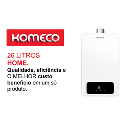 Aquecedor de Água a Gás Komeco Ko 26d Home Branco Digital 26 Litros Bivolt Gás Gn - 3