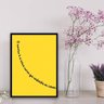 Quadro Sorriso Curva Que Endireita As Coisas 45x34cm:Madeira preta - 2