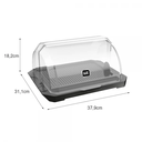 Ver imagem 3 de Porta Pão Acrílico Suporte Guarda Armazena Pães Com Tampa Retrátil Transparente UZ Utilidades Cesto 
