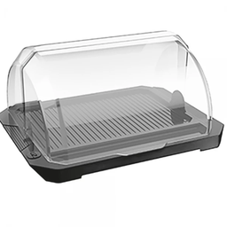 Porta Pão Acrílico Suporte Guarda Armazena Pães Com Tampa Retrátil Transparente UZ Utilidades Cesto  - 4