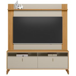 Rack para Sala com Painel para Tv 70 Pol 160cm Naomi L05 Tauari Off White Fosco - Lyam Decor - 1