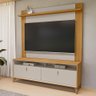 Rack para Sala com Painel para Tv 70 Pol 160cm Naomi L05 Tauari Off White Fosco - Lyam Decor - 3