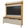 Rack para Sala com Painel para Tv 70 Pol 160cm Naomi L05 Tauari Off White Fosco - Lyam Decor - 2