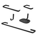 Ver imagem 1 de Kit de Acessorios para Banheiro com 5 Peças Square Luxo Preto Fosco