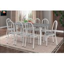 Ver imagem 1 de Conjunto de Mesa Duma 3003 1,80x0,80 C/8 Cad. 056 Cr Branco - Gr Artefamol