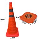 Ver imagem 5 de Cone Obra Retratil Kit 25 Uni Segurança Estrada Sinalizador Portatil Guarda Dobravel Pratico Viario