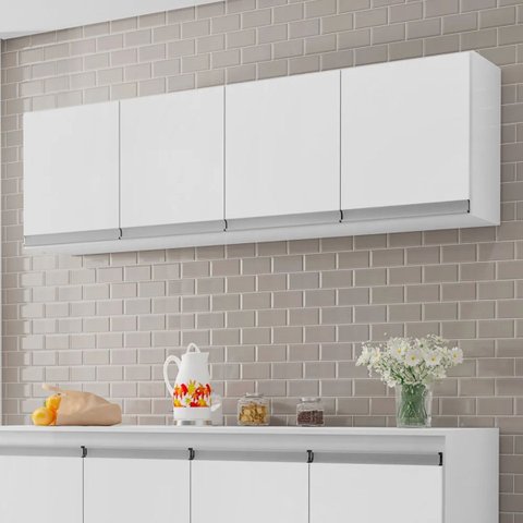 Armário Aéreo Calion 4 Portas 1,60m Branco