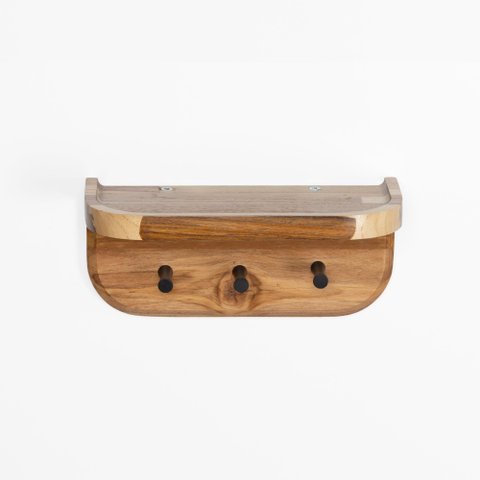 Porta Chaves Clavis Natural/preto