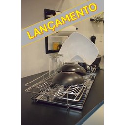 Escorredor de Louça Versátil Masutti Copat para Armário ou Bancada com Bandeja de Inox 304l 414mm - 2