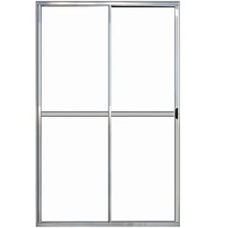 Porta de Alumínio de Correr 2 Folhas Com Trinco 210x120cm Brilhante Allo Esquadrias - 1