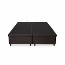 Ver imagem 4 de Base Box Bau Bipartido Casal Suede Premium Santo Box Bipartido 47x138x188:marrom