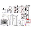 Ver imagem 5 de Quarto Completo com Colchão, Poltrona de Amamentação e Puff Pimpolho Multimóveis Mp4103 Branco/