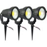 Kit 3 Luminárias Spot Luz Led De Alto Brilho 7w 110v/220v Com Espeto Para Jardim Cor: Branco Quente - 1