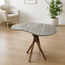 Ver imagem 5 de Mesa de Jantar Orgânica Escritório 2 Lugares 90x60 Cozinha Pequena Base de Madeira Marrom Claro