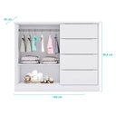 Ver imagem 5 de Quarto de Bebê Eloá com Berço Americano Tutto New Branco Acetinado e Colchão Ortobom – Phoenix Baby
