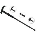 Ver imagem 3 de Kit 2 Bengala De Caminhada Leve Anti Impacto Com Altura Ajustável Campsor Cor: Preto/Preto