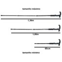 Ver imagem 2 de Kit 2 Bengala De Caminhada Leve Anti Impacto Com Altura Ajustável Campsor Cor: Preto/Preto