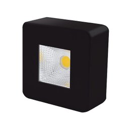 Spot Sobrepor Plafon Quadrado 3000K 5W Bivolt Preto - 2