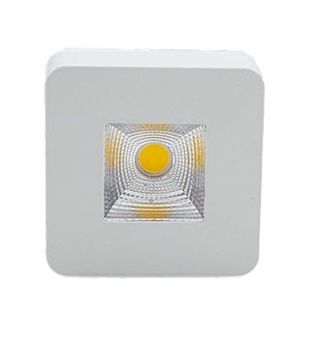 Spot Sobrepor Plafon Quadrado 3000k 5w Bivolt Branco - 3