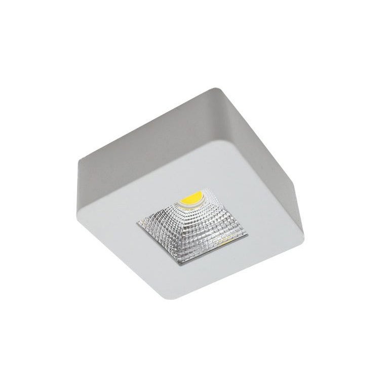 Spot Sobrepor Plafon Quadrado 3000k 5w Bivolt Branco