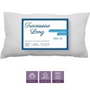 Ver imagem 2 de Kit 2 Travesseiro Long com Fronhas 200 Fios Acetinado Suporte Médio 50x90cm Branco