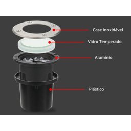 BALIZADOR EMBUTIR LUMINÁRIA LED COB 7W BIVOLT - 4
