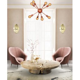 Pendente Atomo Polux 8 Braços Cobre Fosco - 5 Pendente Atomo Polux 8 Braços Cobre Fosco - 5