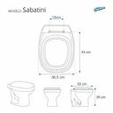 Ver imagem 2 de Tampa de Vaso Sanitário Poliéster com Amortecedor Sabatini Palha para bacia Icasa
