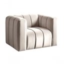 Ver imagem 1 de Poltrona Mona Suede Encosto Alto Confortável Bege Bella Decor