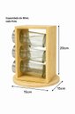 Ver imagem 4 de Porta Condimentos de Bambu Giratório 6 Peças Taste