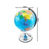 Globo Terrestre Giratório Mapa Mundi em Português Escolar 30cm Base Prateada - 4