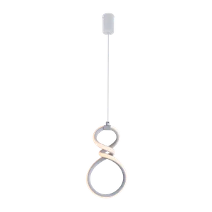 Pendente Ø26×15×9cm 16w 1120lm 3000k Bivolt Metal Branco+silicone Cabo: 2m