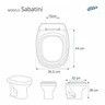 Assento Sanitário Poliester Soft Close Sabatini Palha para vaso Icasa 6lpf - 2