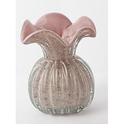 Vaso Murano  Rosa Decoração Ambientes 11 cm X 9 cm | Casa Del Grande