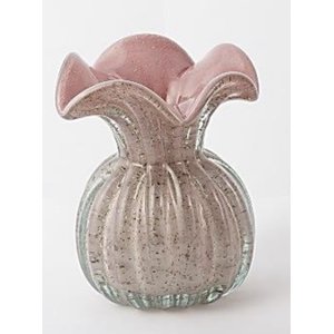 Vaso Murano Trouxinha Rose Decoração Ambientes 11 Cm X 9 Cm Casa Del Grande