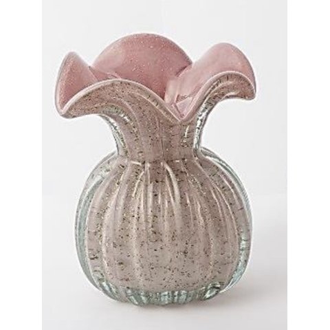 Vaso Murano Trouxinha Rose Decoração Ambientes 11 Cm X 9 Cm Casa Del Grande