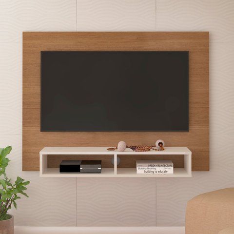 Painel para Tv 50 Flash com Nicho Cinamomo/off White