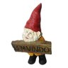 Estatua Duende Gnomo Placa Bem Vindo Decorativa Jardim Casa Resina - 3