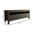 Ver imagem 4 de Rack para Tv até 65 Polegadas Spazio 3 Gavetas Preto - Panorama Móveis