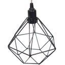 Ver imagem 5 de Pendente Aramado Diamante Luminária Lustre Luxo P Cabo Cristal Teto Retrô Preto Agp Ilumini