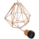 Ver imagem 6 de 3 Pendentes Aramado Diamante Lustre Cabo Cristal Cobre Rose Gold + 3 Lãmpadas Led ST64 Vintage