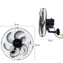 Ver imagem 3 de Kit 2 Ventiladores Parede 50cm 200W Industrial Turbo Turbão 6 Pás Bivolt 110V 220V Preto Vitalex