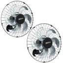 Ver imagem 1 de Kit 2 Ventiladores Parede 50cm 200W Industrial Turbo Turbão 6 Pás Bivolt 110V 220V Preto Vitalex