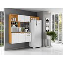 Ver imagem 2 de Cozinha Nanda Completa Funcional C/ Balcão 179,4cm:cinamomo/branco