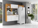 Ver imagem 2 de Cozinha Nanda Completa Funcional C/ Balcão 179,4cm:cinamomo/branco