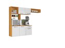 Ver imagem 1 de Cozinha Nanda Completa Funcional C/ Balcão 179,4cm:cinamomo/branco