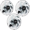 Ver imagem 1 de Kit 3 Ventiladores Parede 50cm 200W Industrial Turbo Turbão 6 Pás Bivolt 110V 220V Preto Vitalex